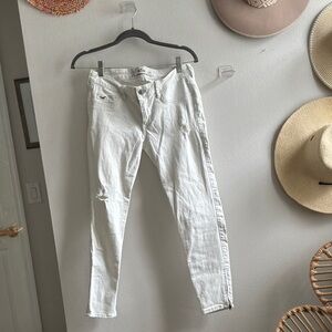 Hollister White Vintage Jeans Size 9 W29 Zippered Ankle / Cropped